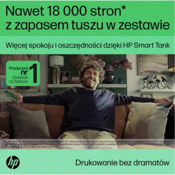Atramentowe urządzenie wielofunkcyjne HP Smart Tank 589 | 3w1 z WiFi na buteleczki