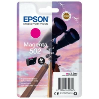 Tusz Epson 502 M [C13T02V34010] magenta, oryginalny | 3.3ml