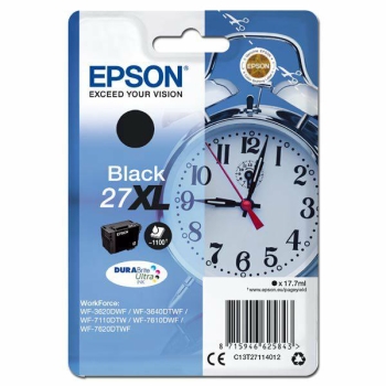 Tusz Epson 27XL BK [T2711] | czarny, oryginalny | 17,7ml