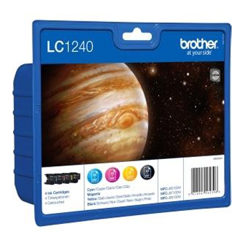 Tusz Brother LC-1240 Multipack CMYK (zestaw 4 tuszy kolorowych) | 2400str.