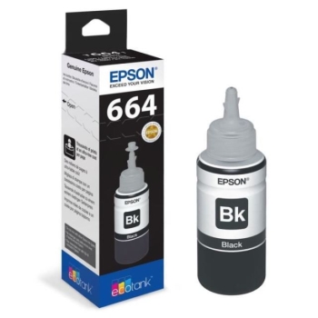 Tusz Epson T6641 BK [C13T66414A] czarny, oryginalny | 70ml