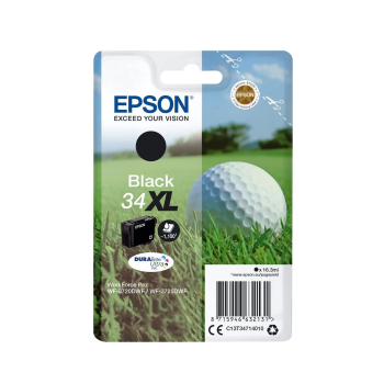 Tusz Epson 34XL BK [T3471] czarny, oryginalny |16,3ml